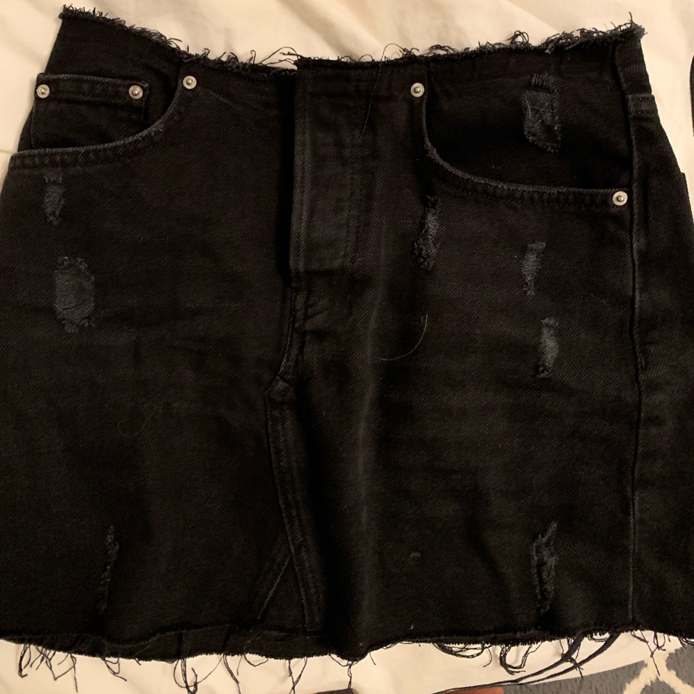 BDG Black Denim Skirt